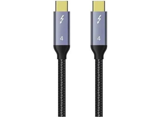 COTECI Thunderbolt 4 Certified USB C to USB C Cable, 8K/4K Display/40Gbps Compatible with USB-4 1M - Black